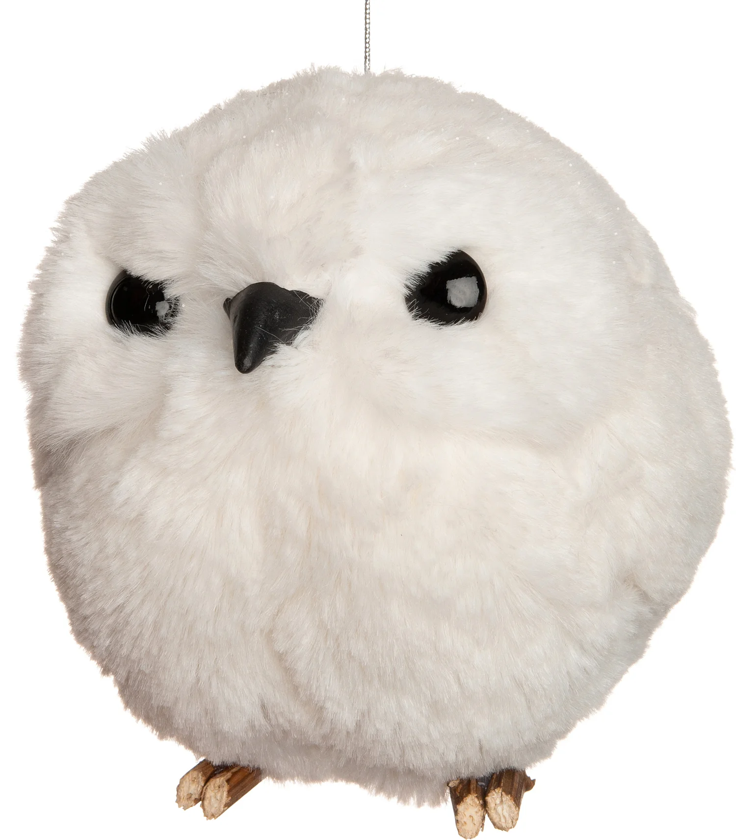 Intratuin kerst ornament Uil ogen open wit D 13 H 13 cm