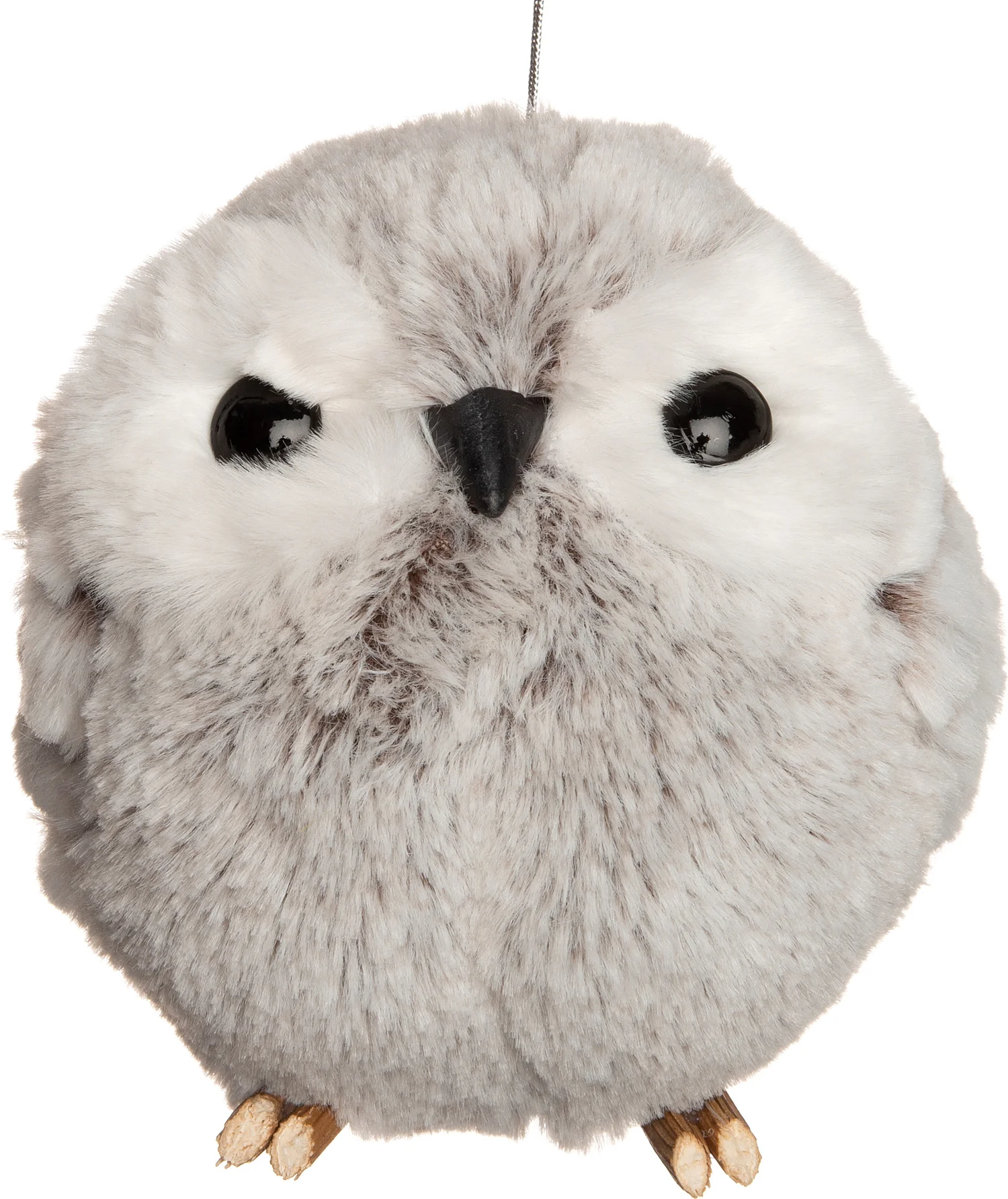 Intratuin kerst ornament Uil ogen open grijs D 13 H 13 cm