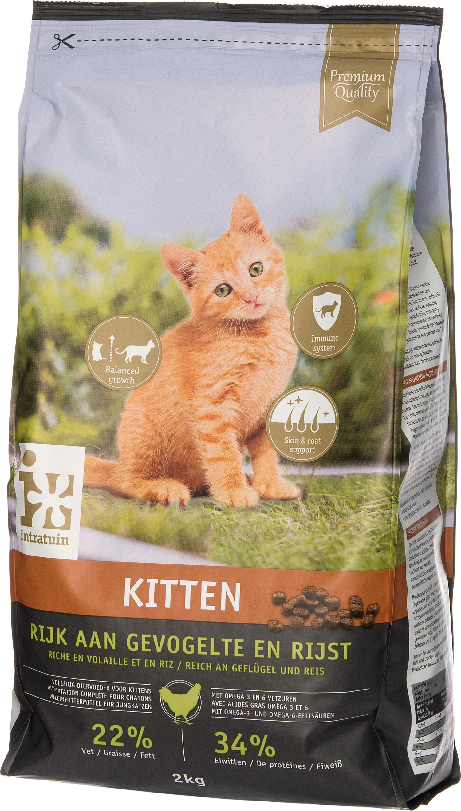 Intratuin kattenbrokken Premium kitten gevogelte 2 kg