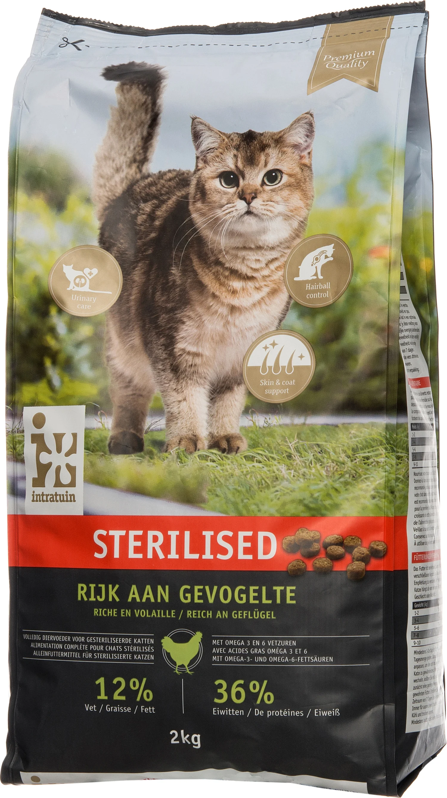 Intratuin kattenbrokken Premium sterilised gevogelte 2 kg