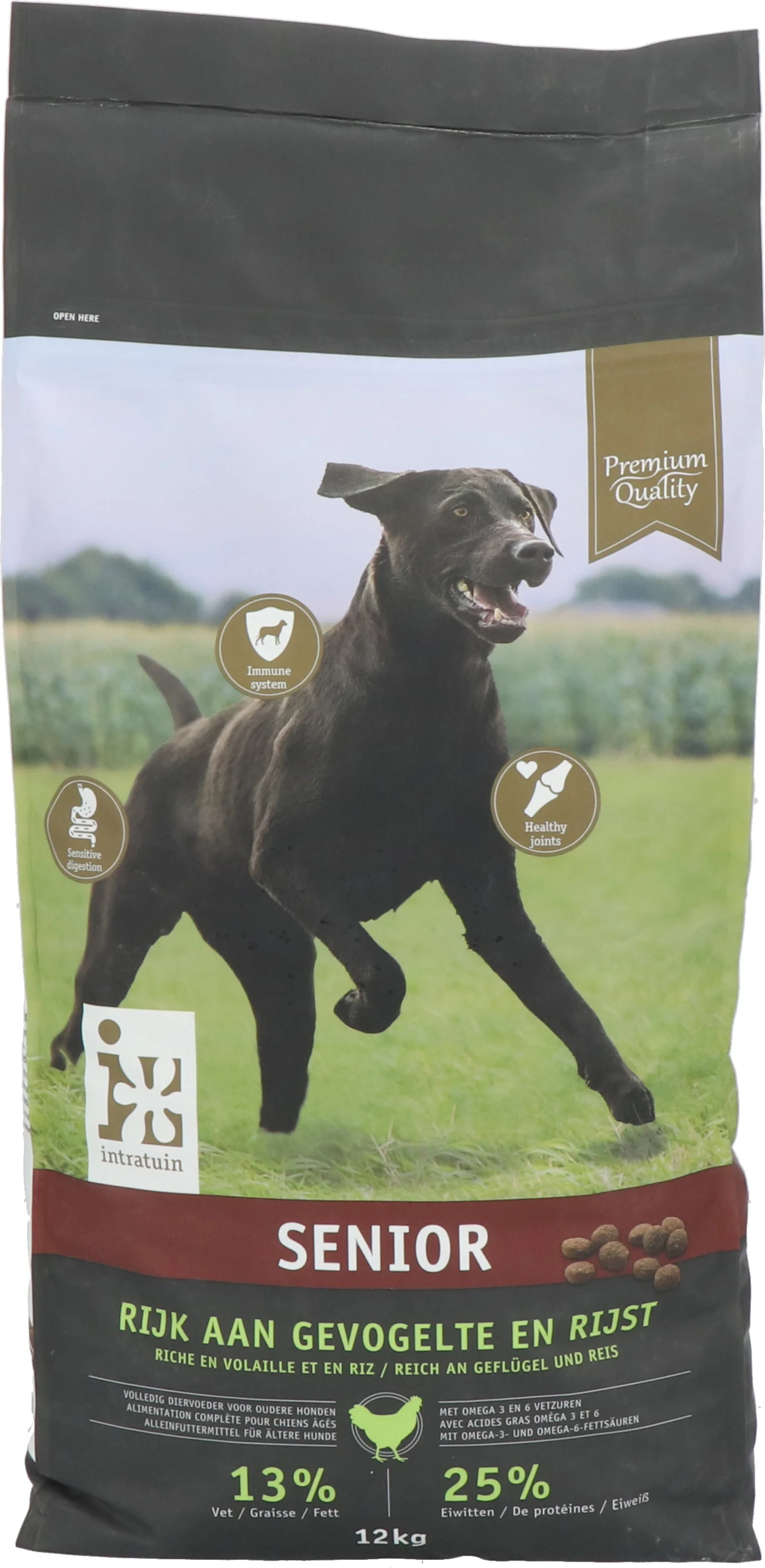 Intratuin hondenbrokken Premium senior gevogelte 12 kg