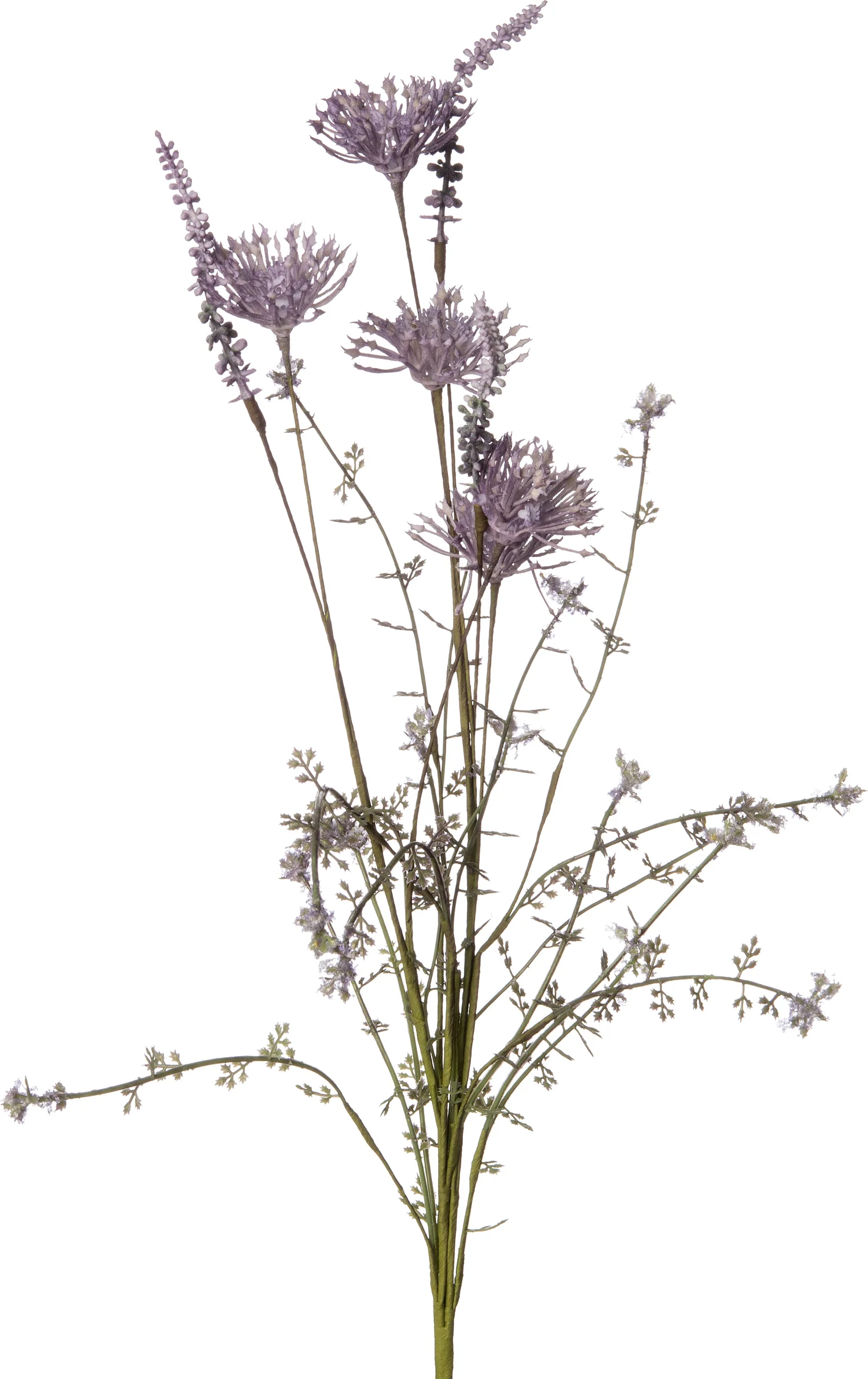 Intratuin kunstbloem veldboeket met sierui paars 52 cm