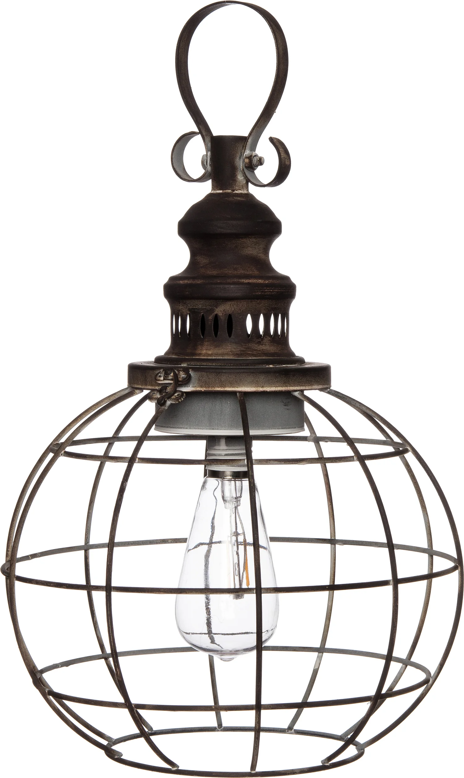 Intratuin hanglamp grijs 27,5 x 27,5 x 37 cm
