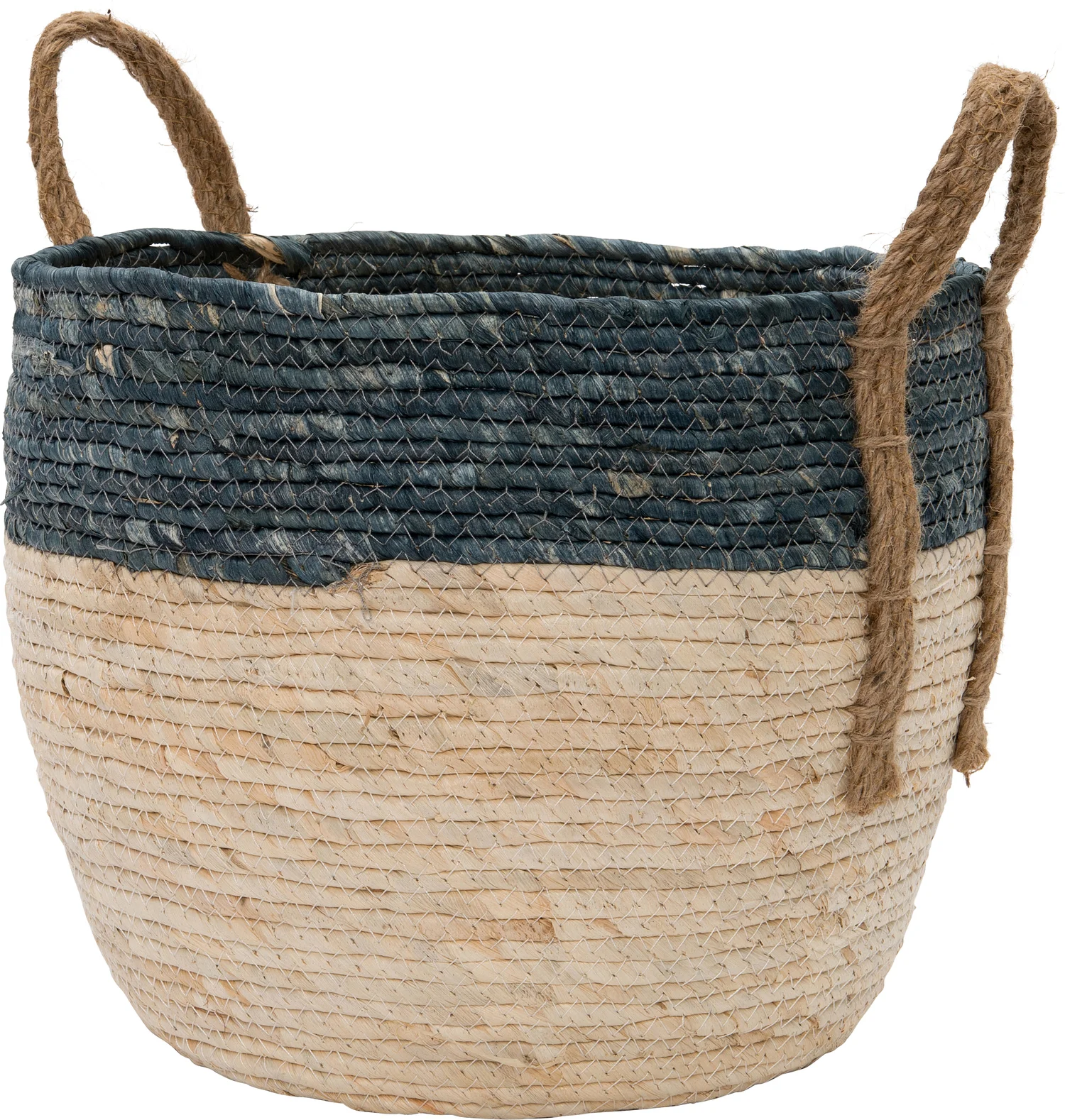 Intratuin plantenmand Mina blauw / naturel D 32 H 28 cm