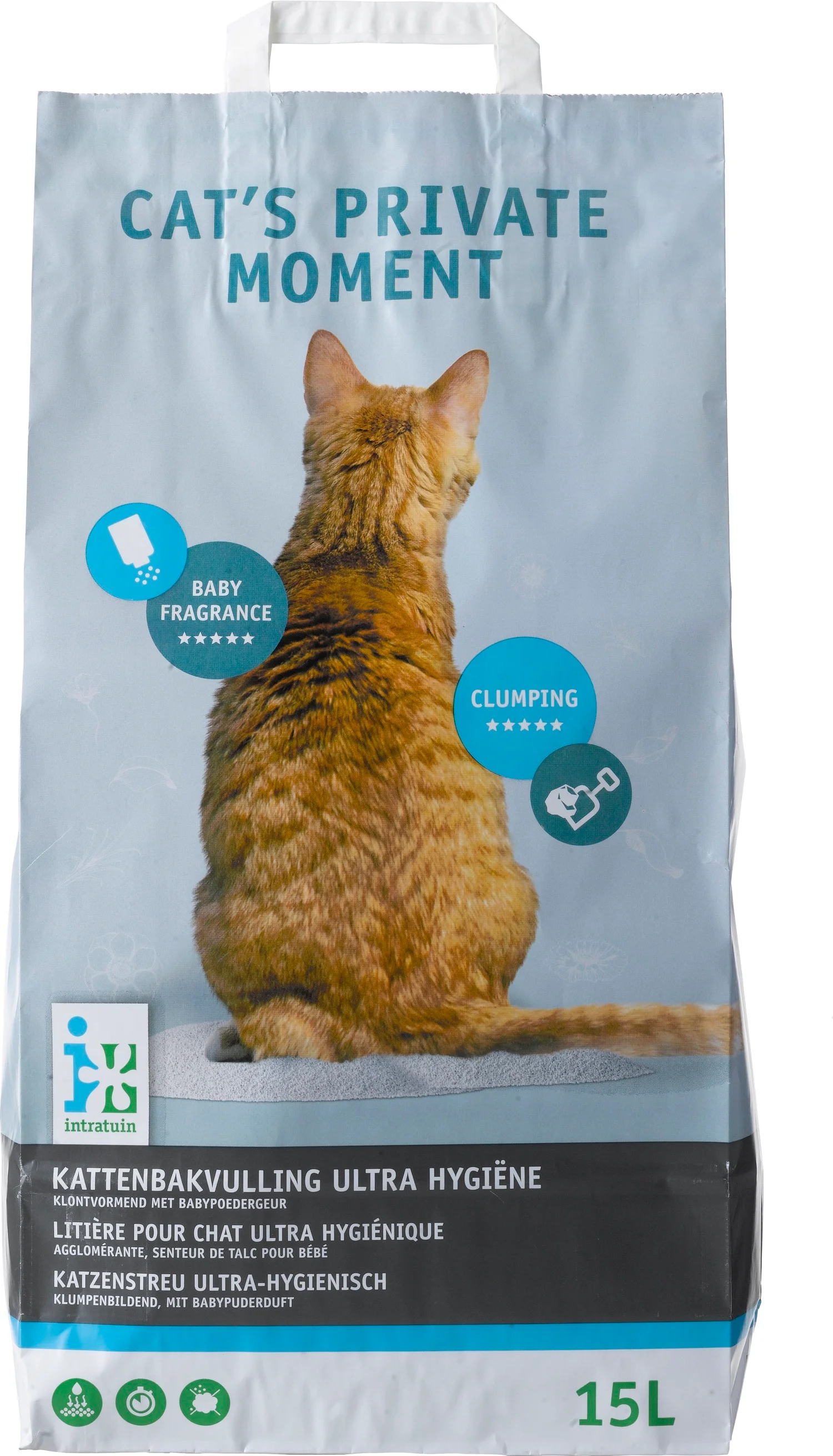 Intratuin kattenbakvulling ultra hygiëne 15 L