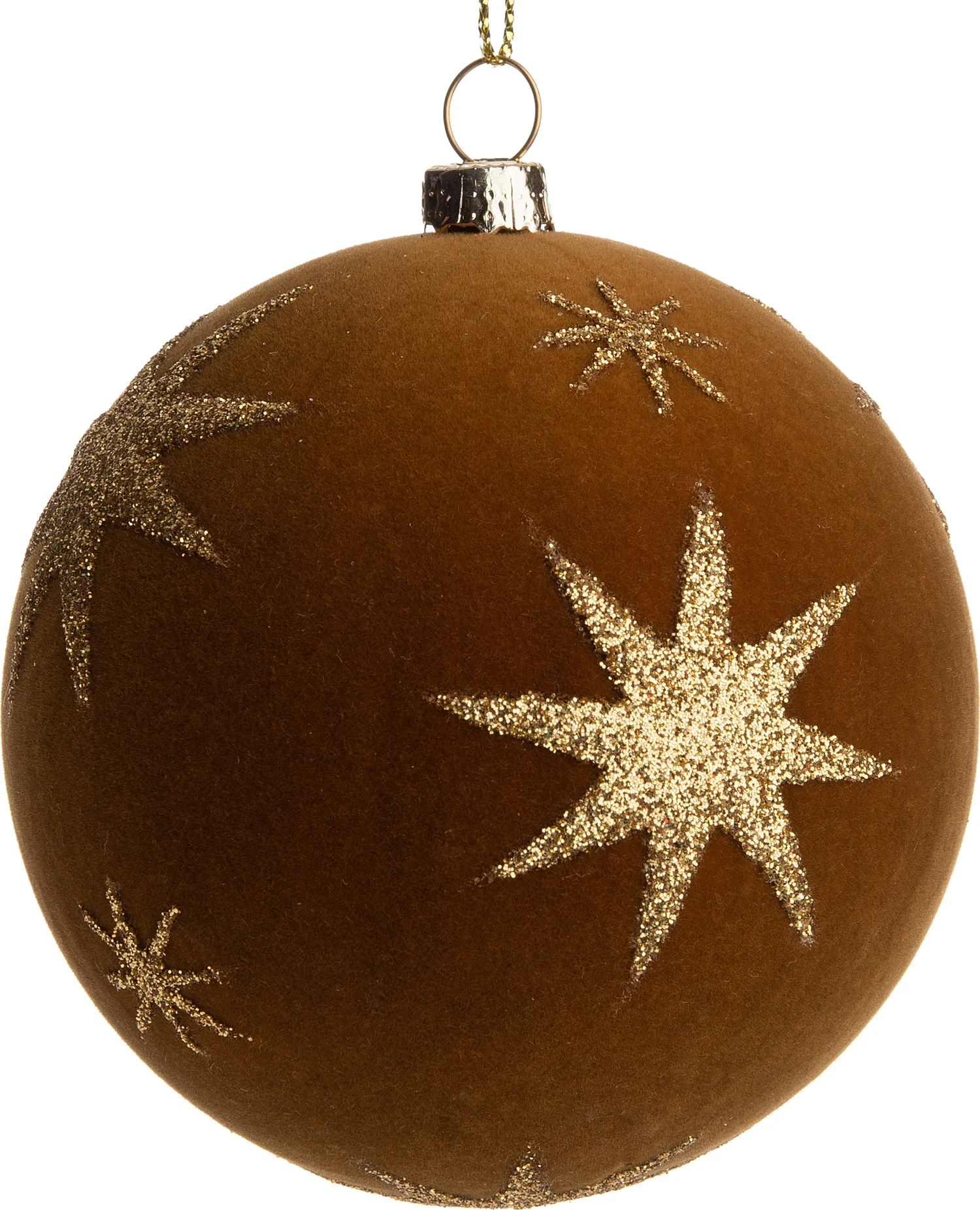 Intratuin kerstbal ster bruin D 8 cm
