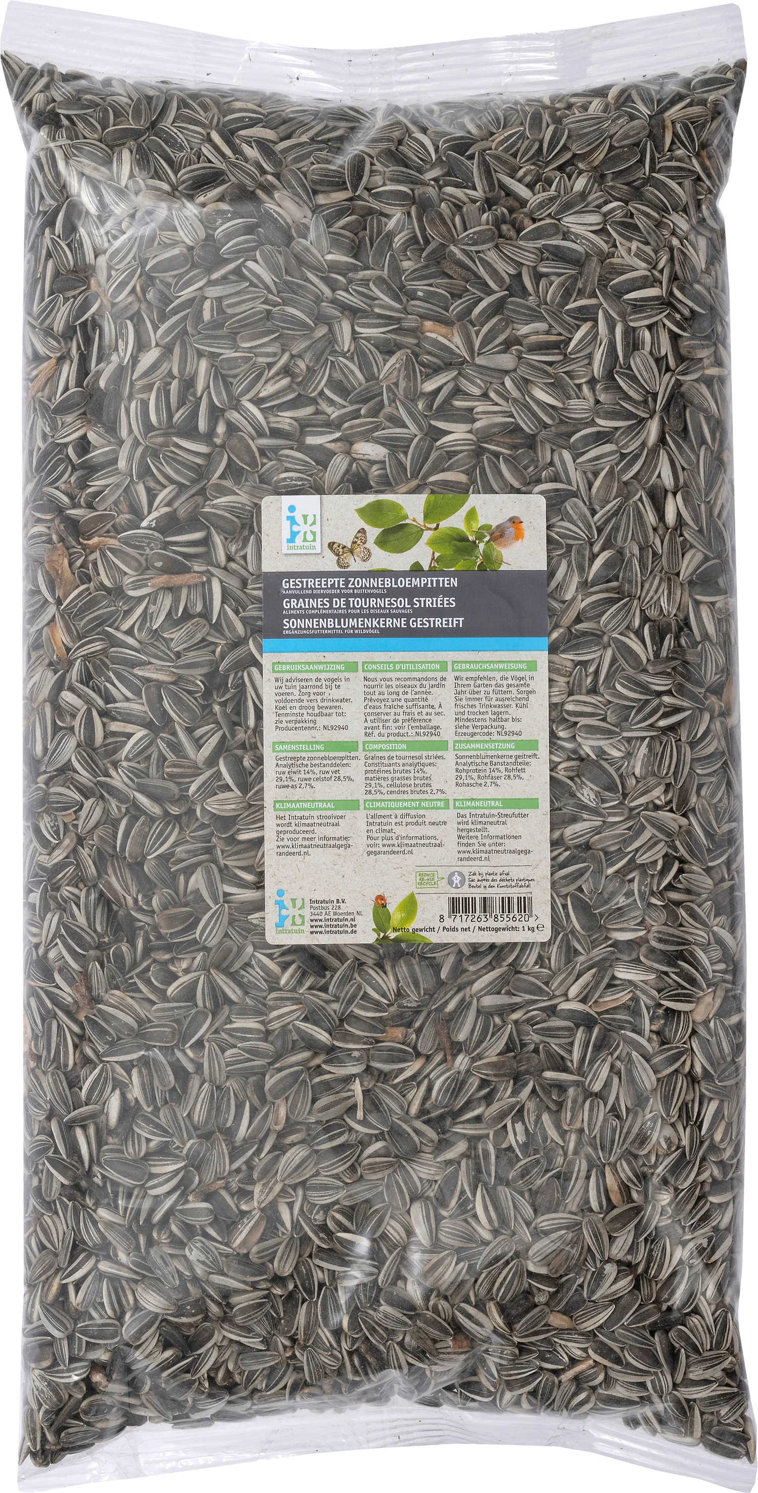 Intratuin gestreepte zonnebloempitten 1 kg