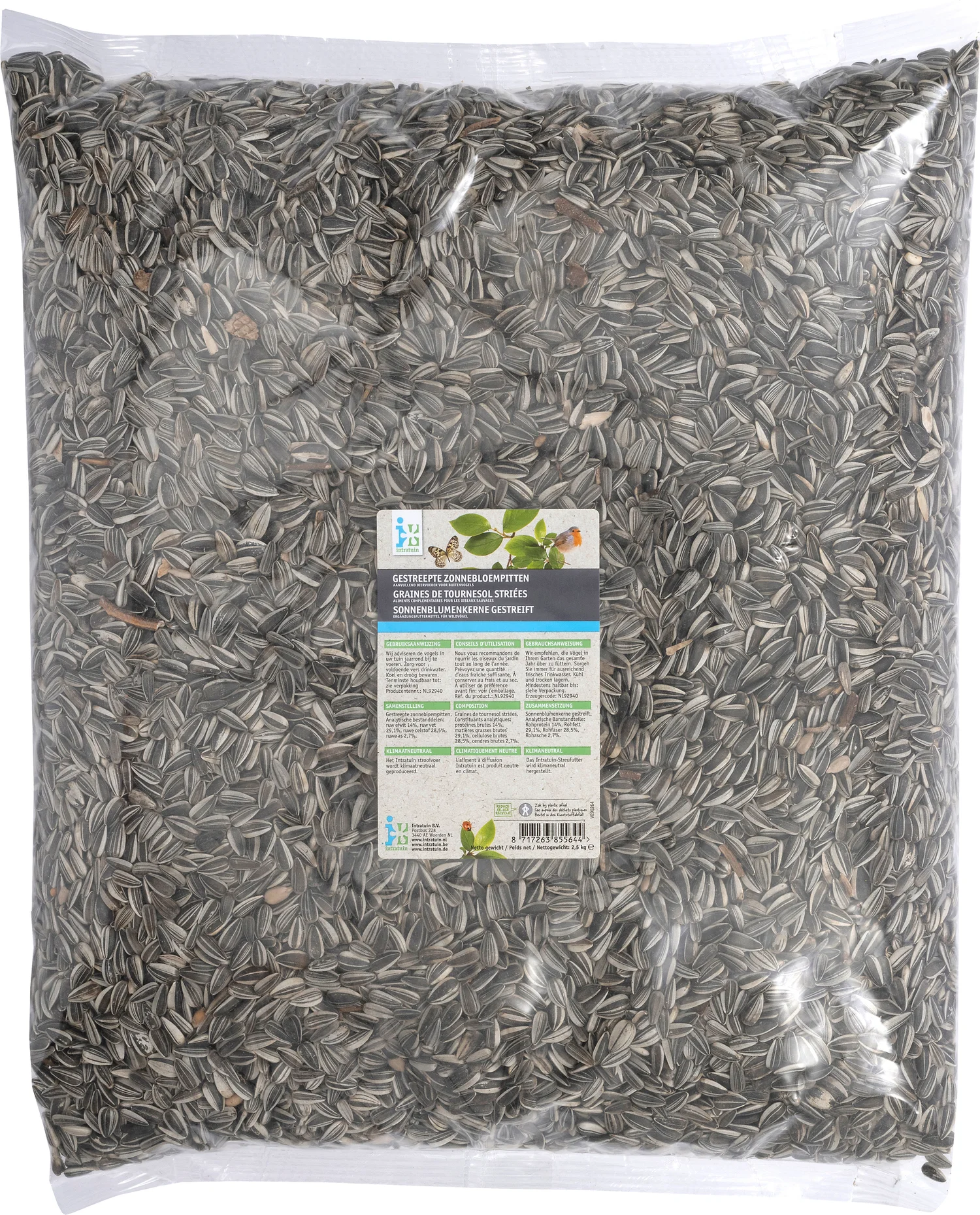 Intratuin gestreepte zonnebloempitten 2,5 kg