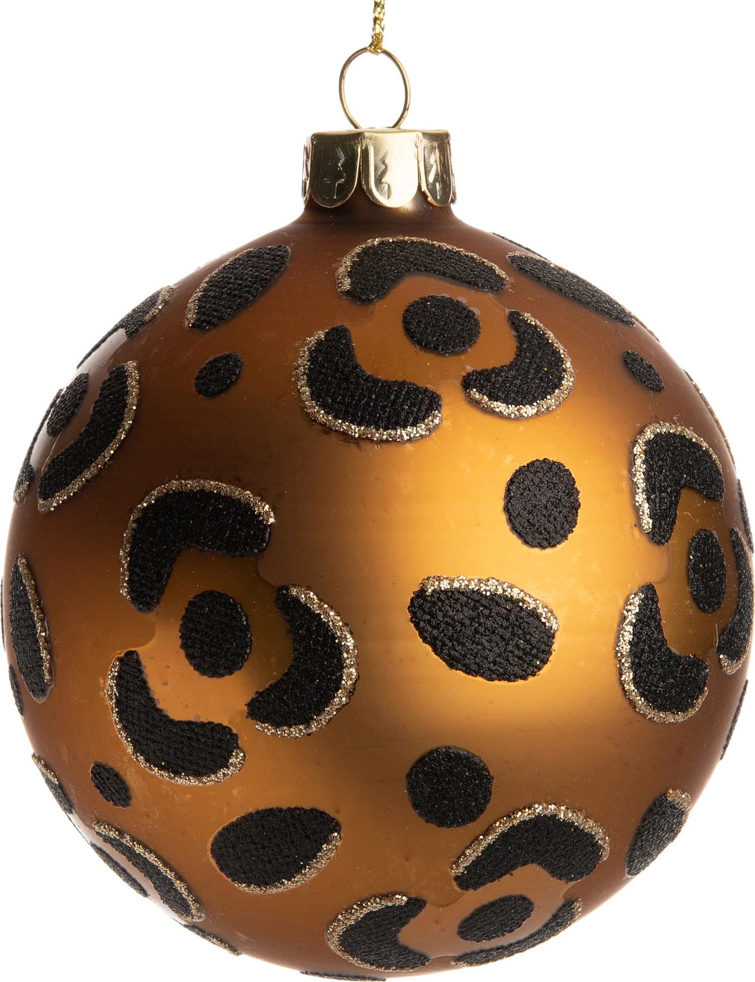 Intratuin kerstbal panter donker goud D 10 cm