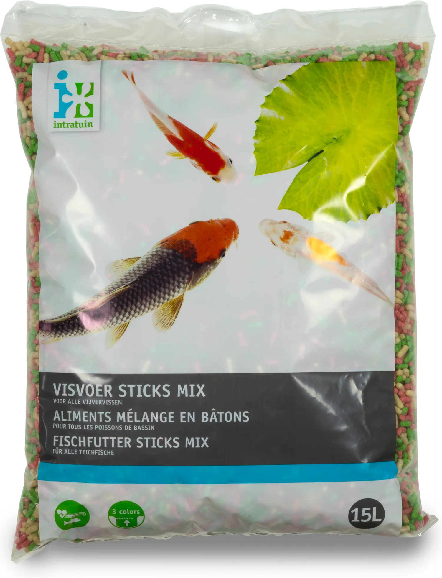 Intratuin visvoer sticks mix 15 L