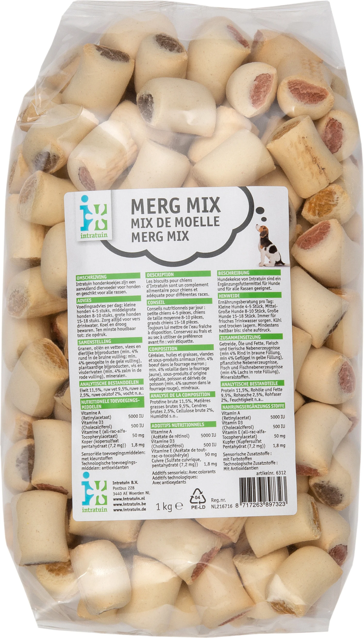 Intratuin hondenkoekjes Merg mix 1 kg