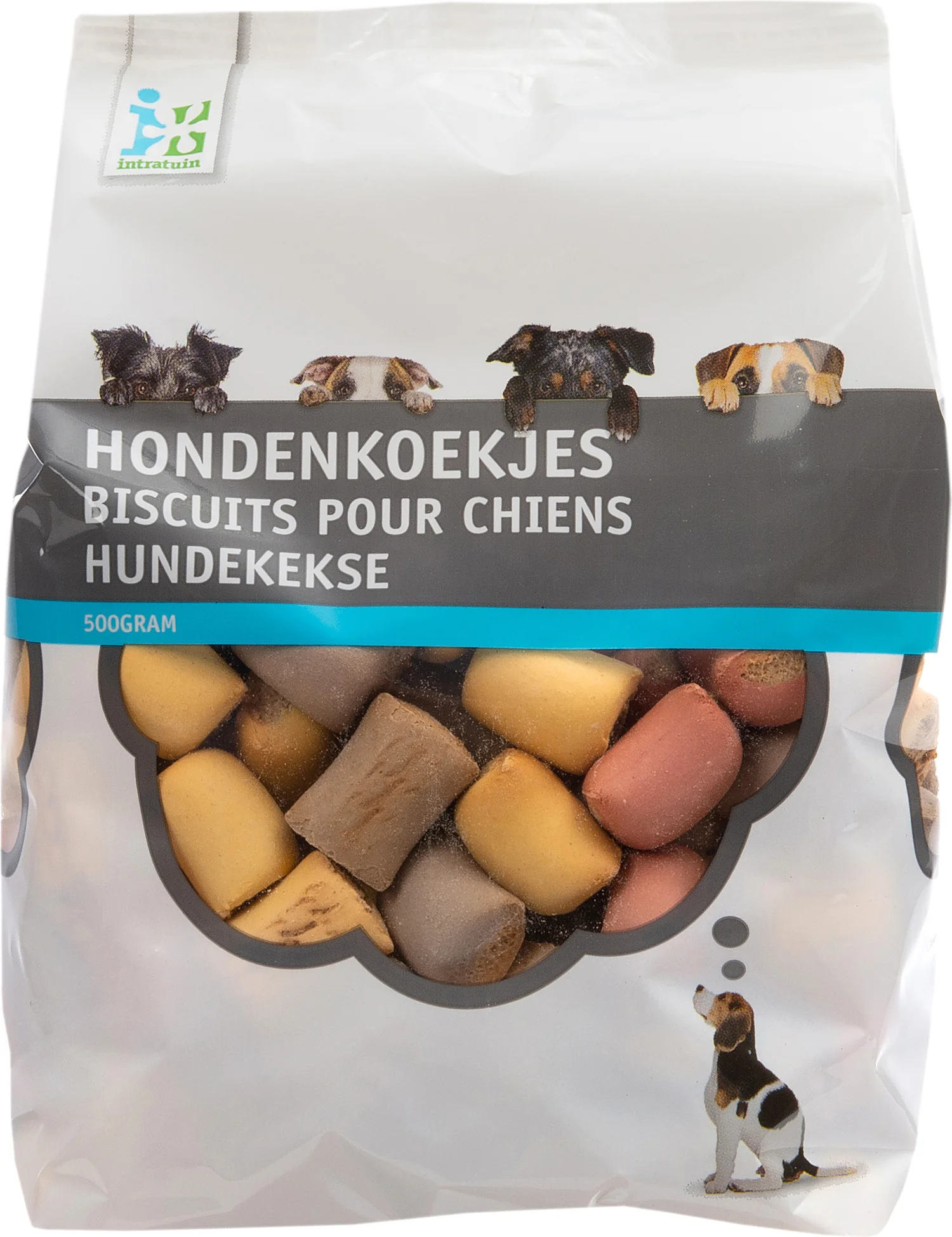 Intratuin hondenkoekjes Mergshapes mini 500 g