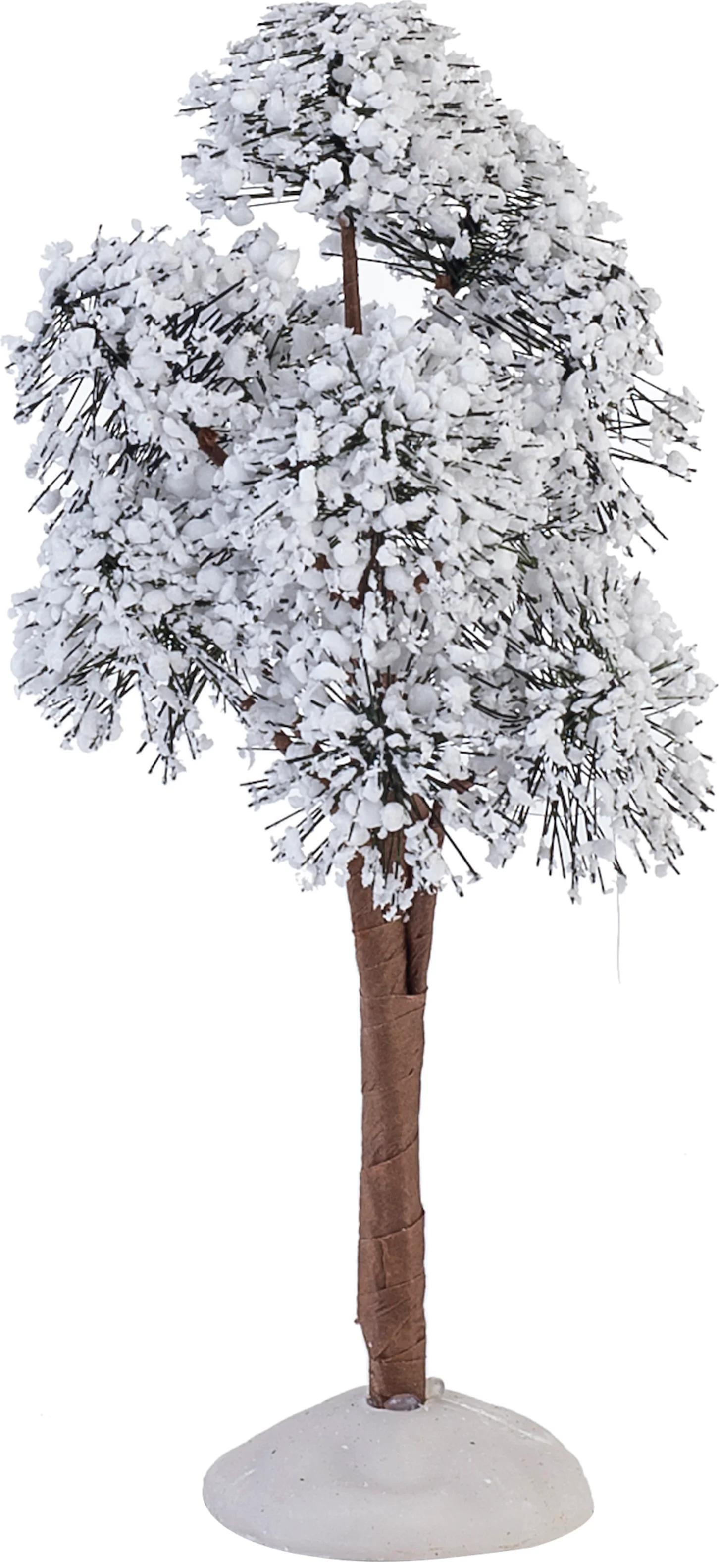 Intratuin kerstdorpminiatuur boom met sneeuw H 15 cm wit
