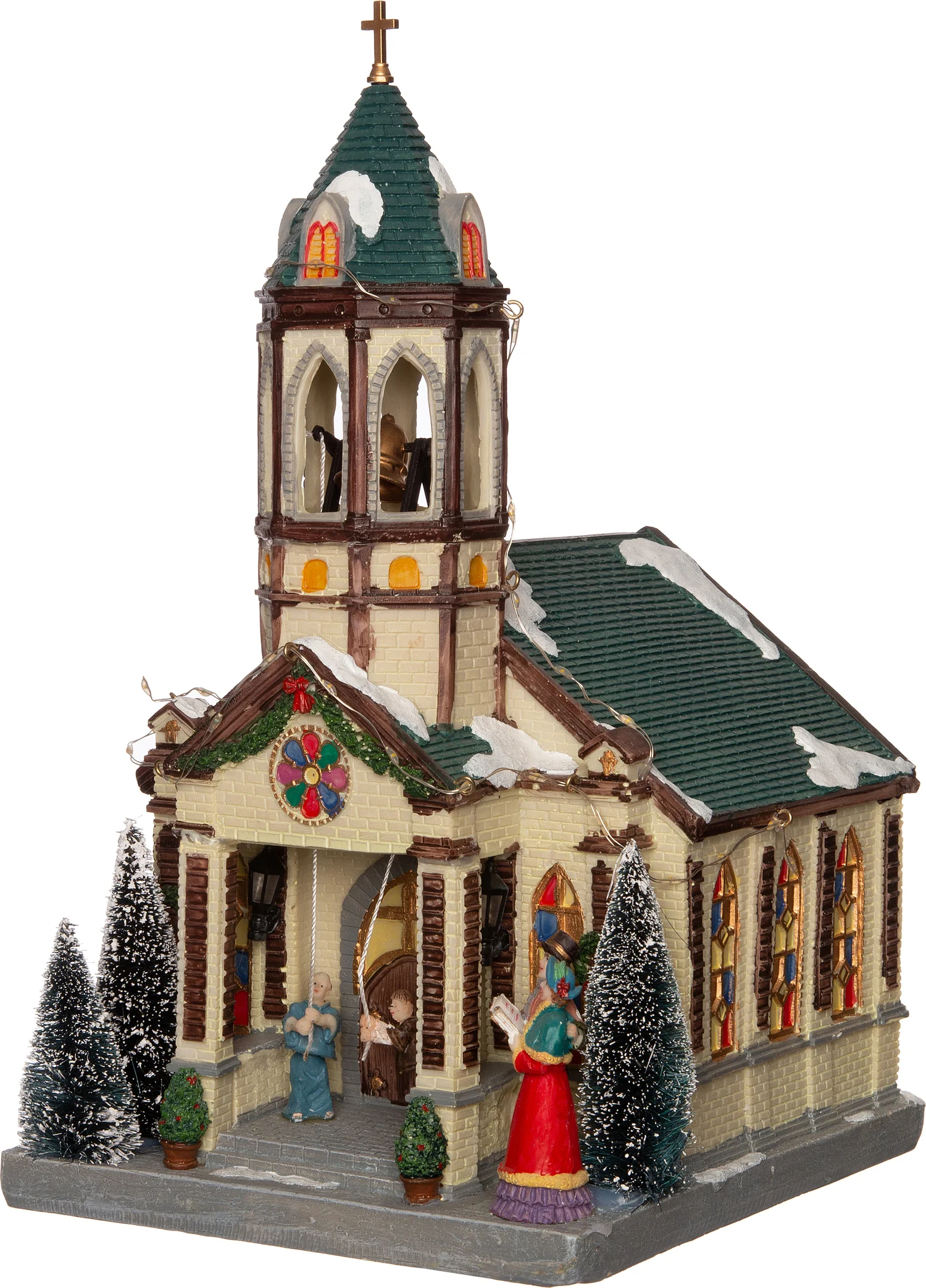 Intratuin kersthuisje kerk 18,5 x 20,5 x 33,5 cm