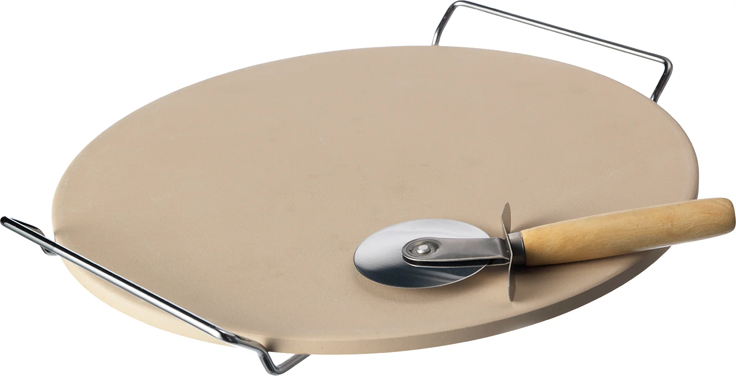 Intratuin pizzasteen met pizzasnijder D 33 H 1,1 cm
