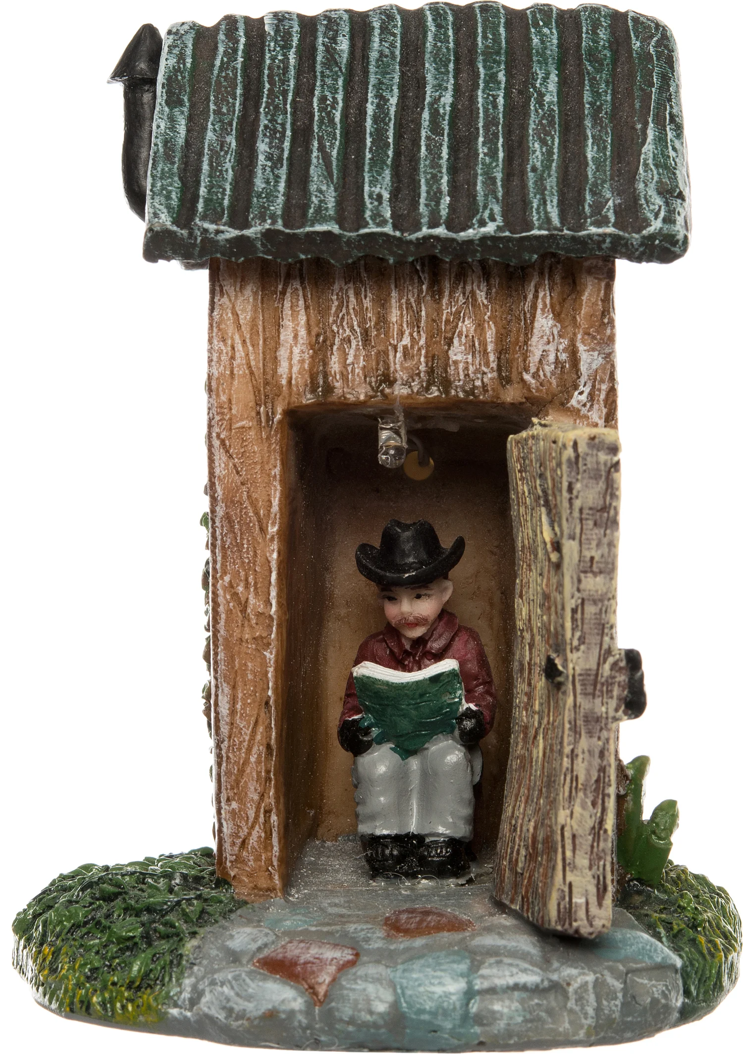Intratuin De Brink kerstdorpminiatuur buitentoilet 8,5 x 8,5 x 11 cm