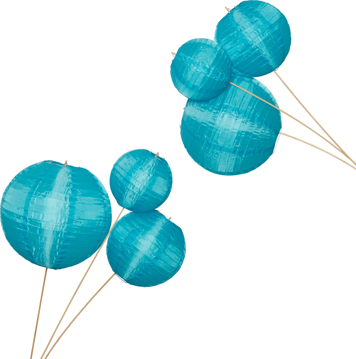 Intratuin lampion op stok blauw 6 stuks