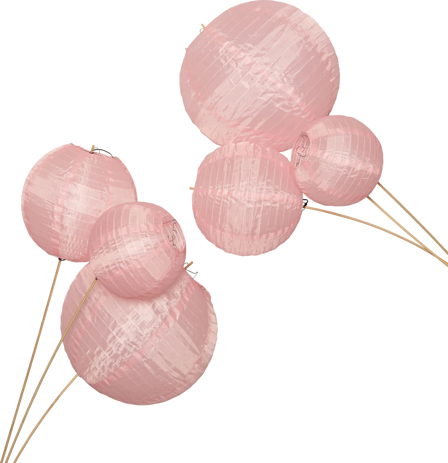 Intratuin lampion op stok roze 6 stuks