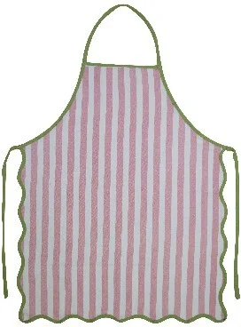 Linen & More schort Viola roze / wit 90 x 75 cm