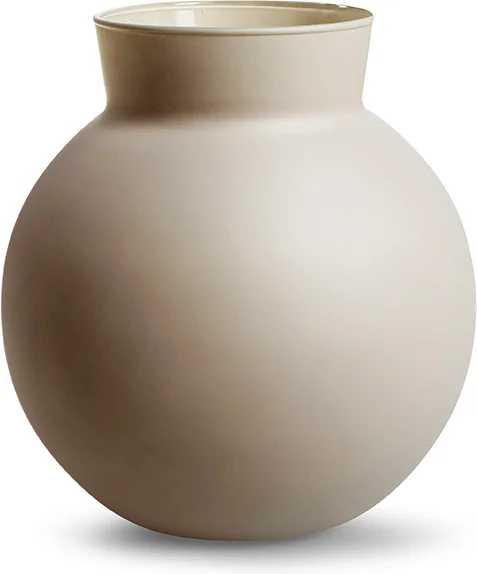 Jodeco vaas Hooper beige D 19 H 19 cm