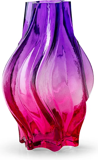 Jodeco vaas Shelby paars / roze D 15,5 H 25 cm