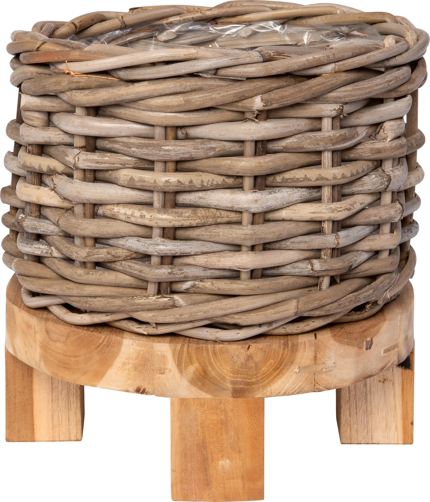Intratuin plantenmand op voet Kobo naturel D 28 H 28 cm