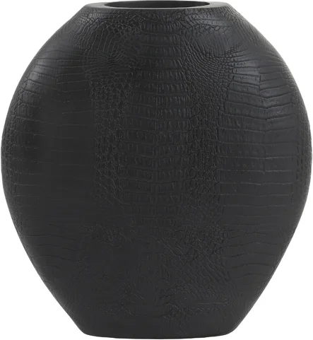 Light & Living vaas Skeld zwart 29,5 x 8 x 31,5 cm