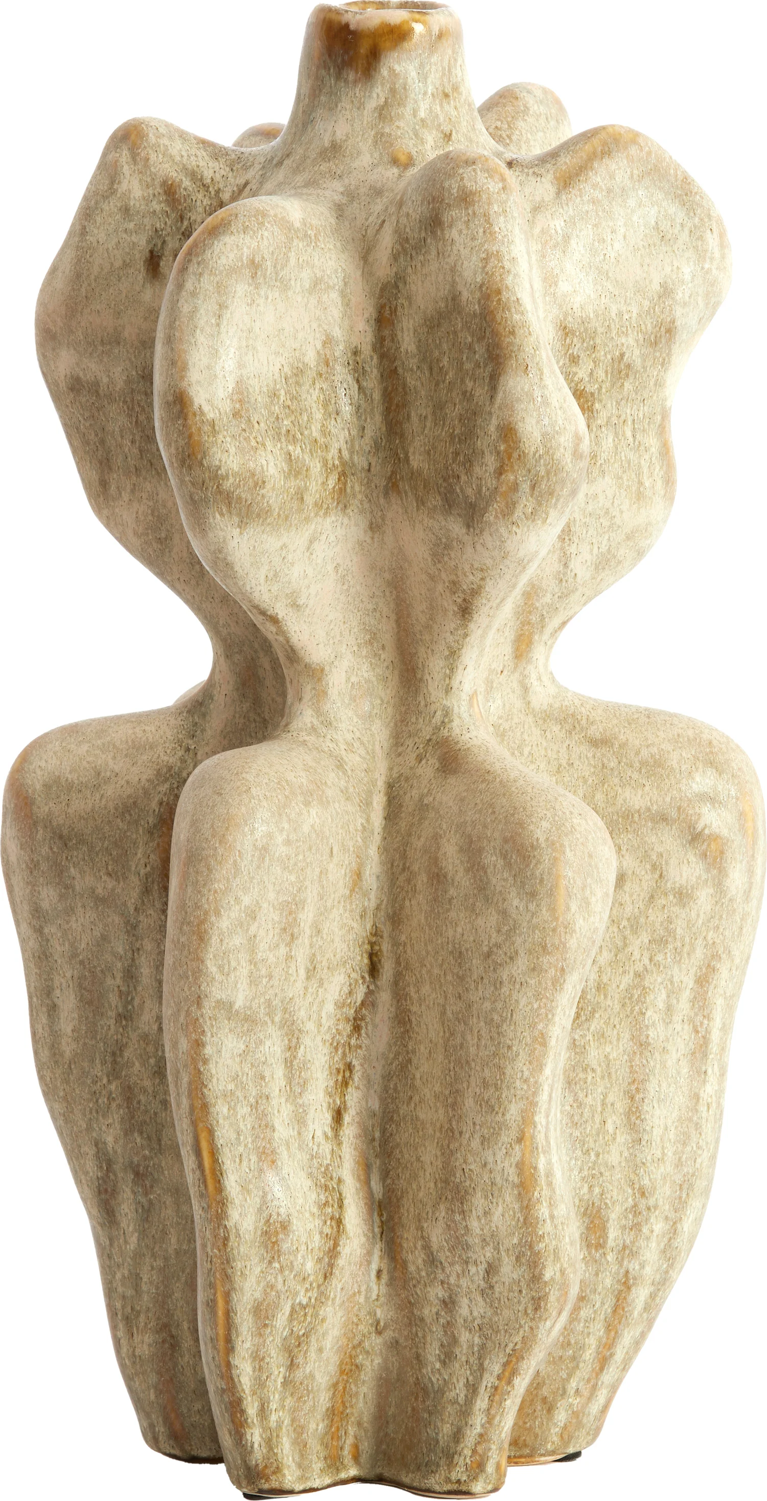 Light & Living vaas Nara bruin / beige 19 x 17 x 37 cm
