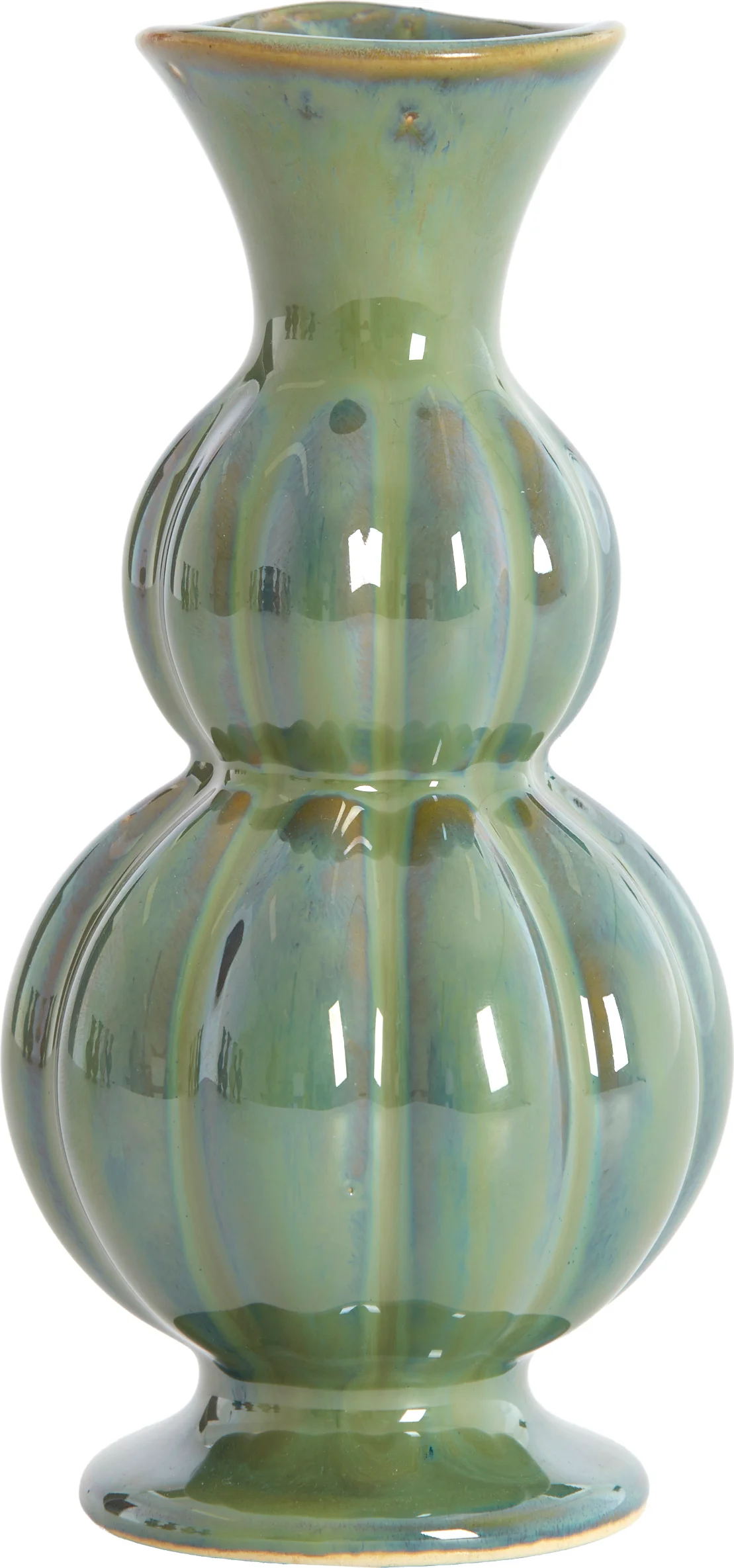 Light & Living vaas Naida groen D 8 H 17 cm