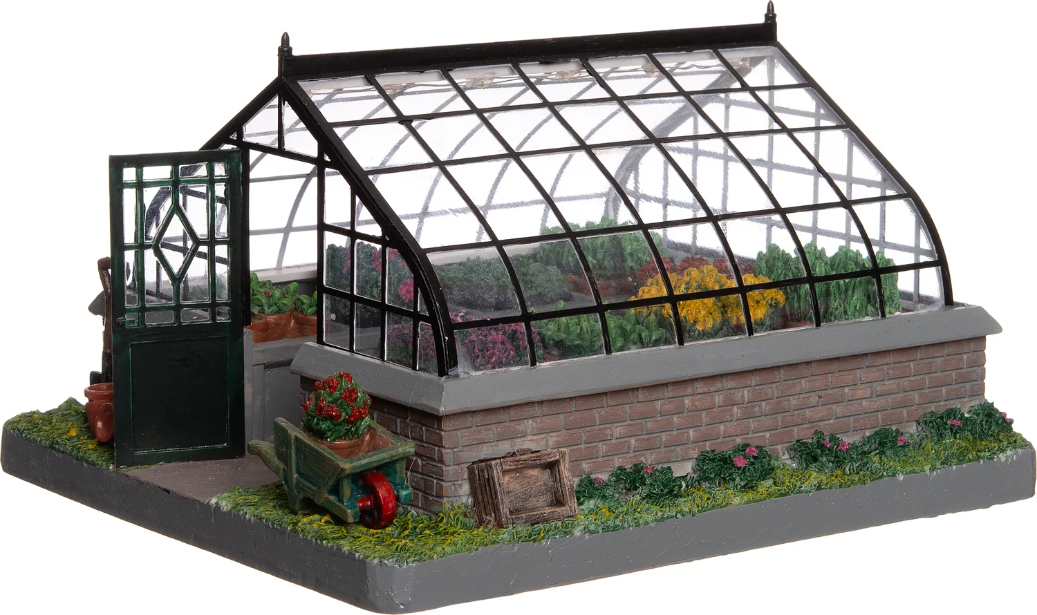 Intratuin De Brink kerstdorpminiatuur kweekkas 16,5 x 18,5 x 11 cm