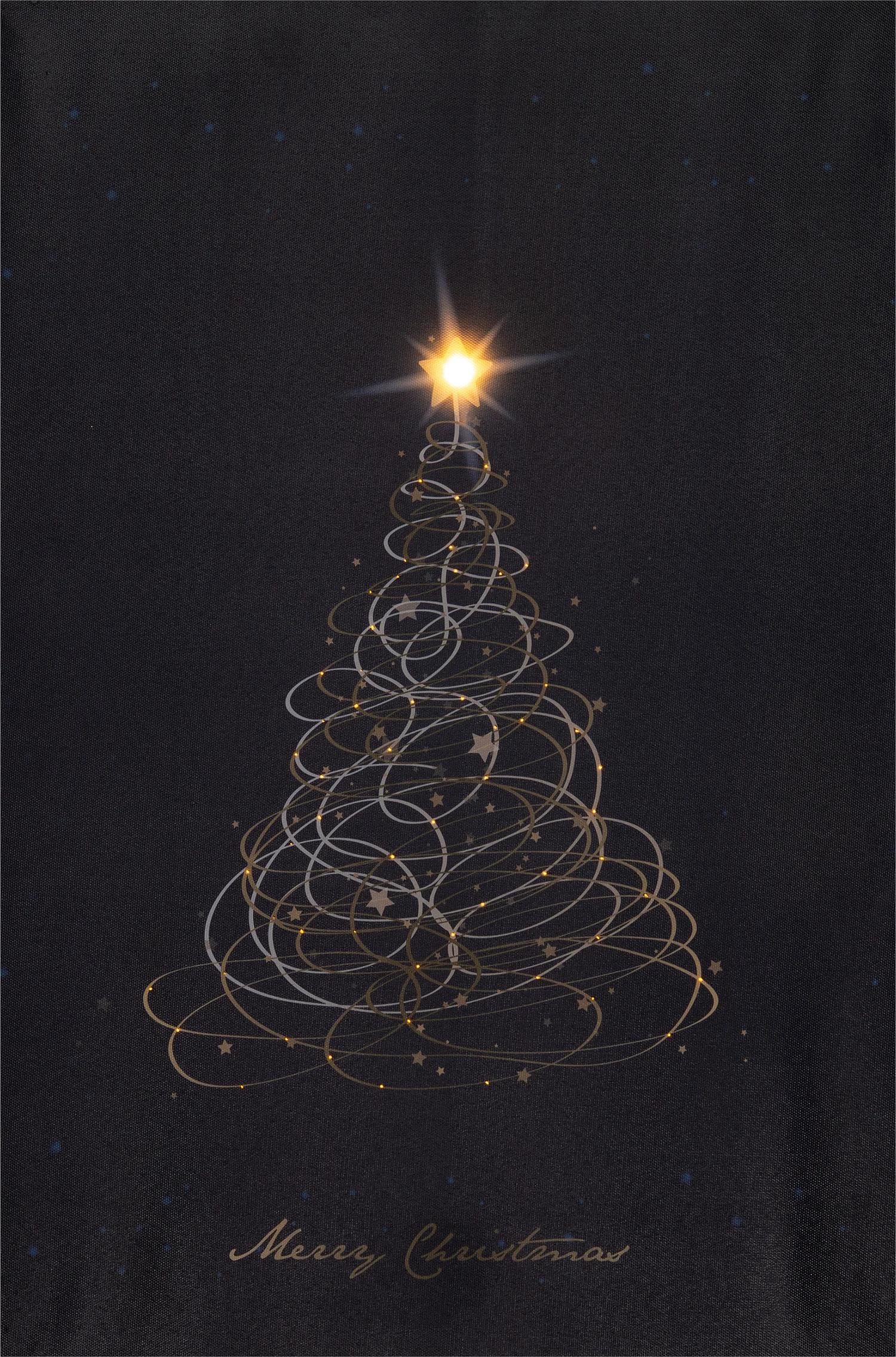 Intratuin canvas kerstboom groot met LED verlichting multi 70 x 120 x 3 cm
