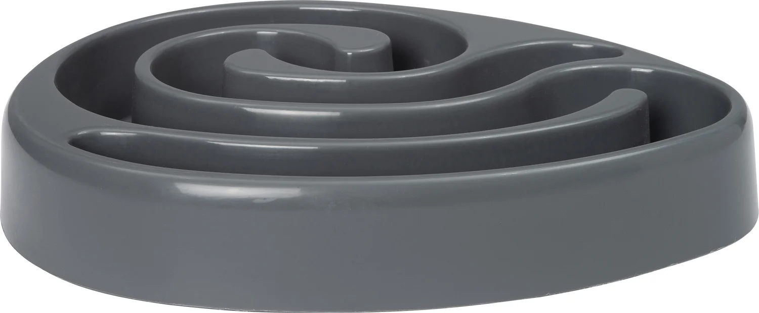 Intratuin hondenvoerbak anti-schrok grijs 40 x 33 x 6 cm