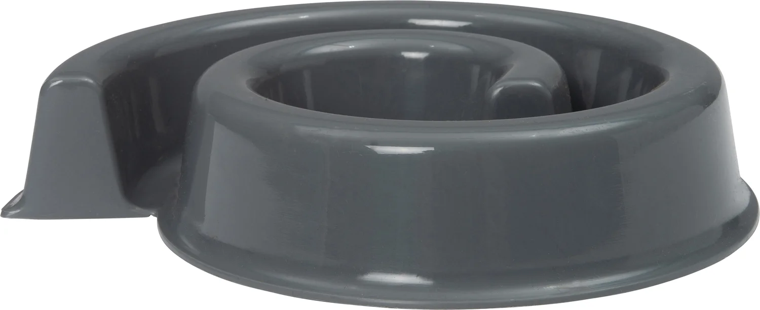 Intratuin hondenvoerbak anti-schrok grijs D 18,5 H 6 cm