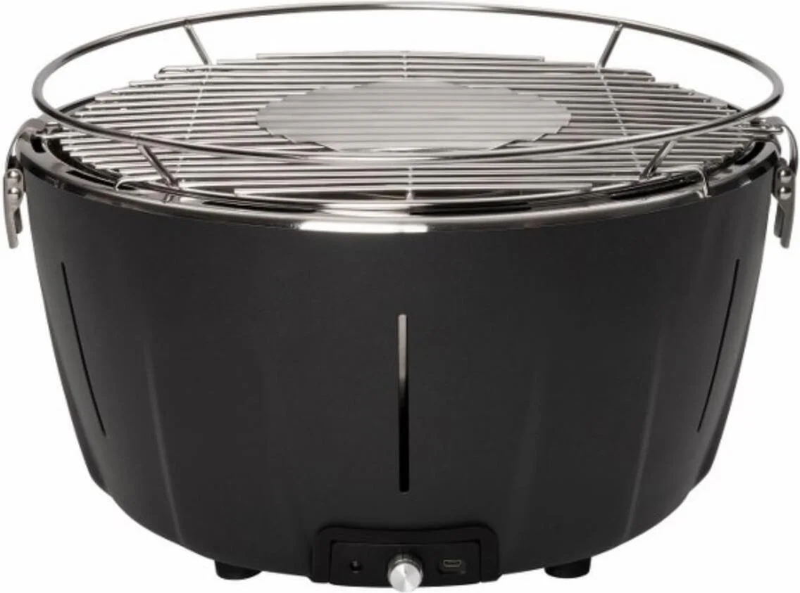 Intratuin houtskool barbecue rookvrij zwart D 33 H 23 cm
