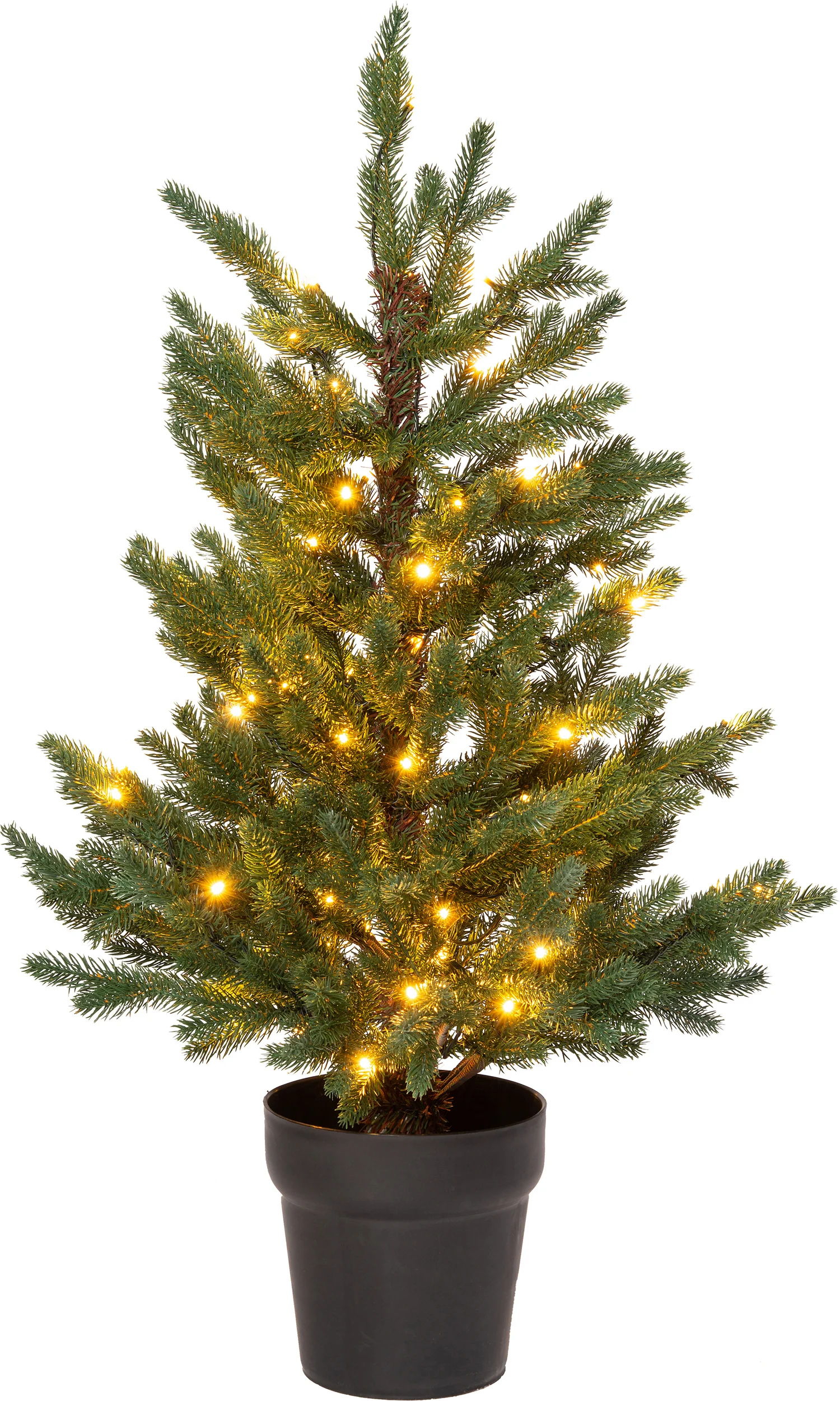 Intratuin kunstkerstboom Ture in pot met 70 lampjes warm wit D 60 H 90 cm