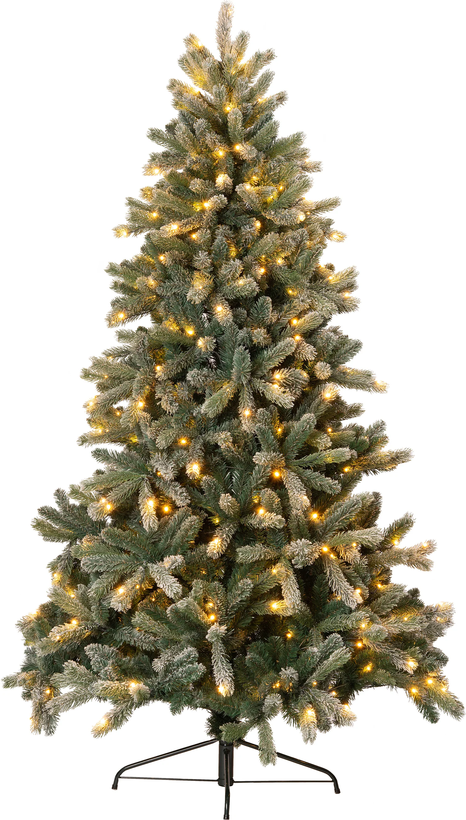 Intratuin kunstkerstboom Sven besneeuwd met 360 lampjes warm wit D 136 H 210 cm