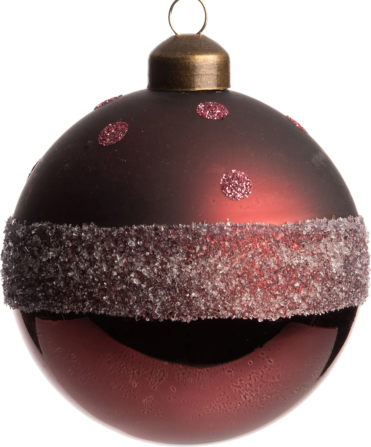 Intratuin kerstbal Rennes donkerrood D 8 H 8 cm