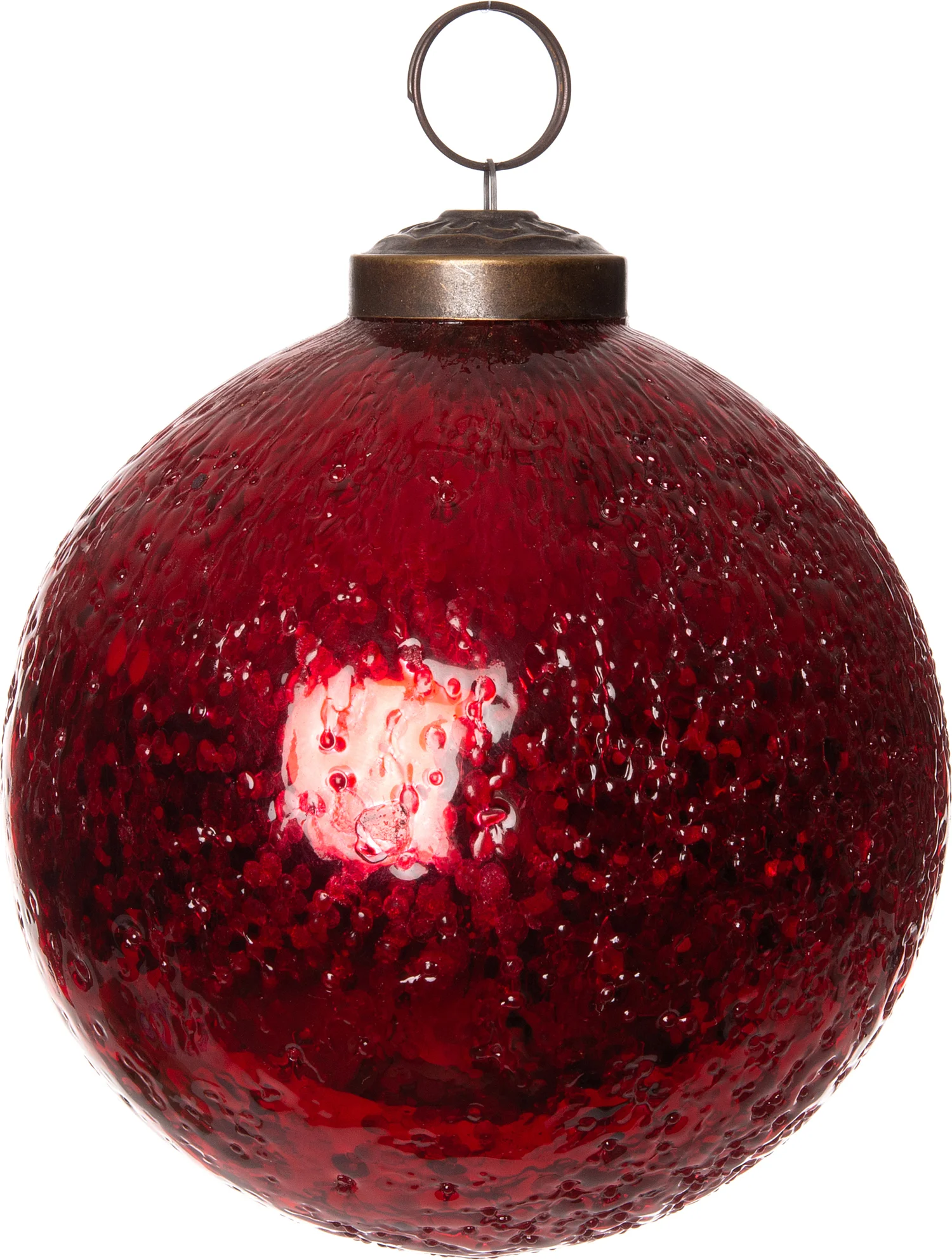 Intratuin kerstbal rood spikkels D 8 cm