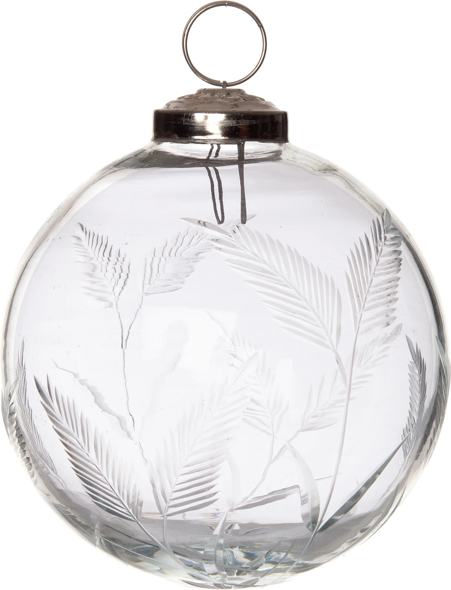 Intratuin kerstbal transparant blad D 10 cm