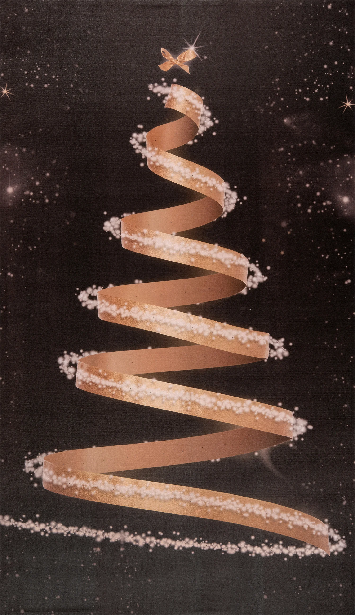 Intratuin canvas spiraalkerstboom 1 LED 100 fiber lampjes warm wit / extra warm 70 x 120 x 3 cm