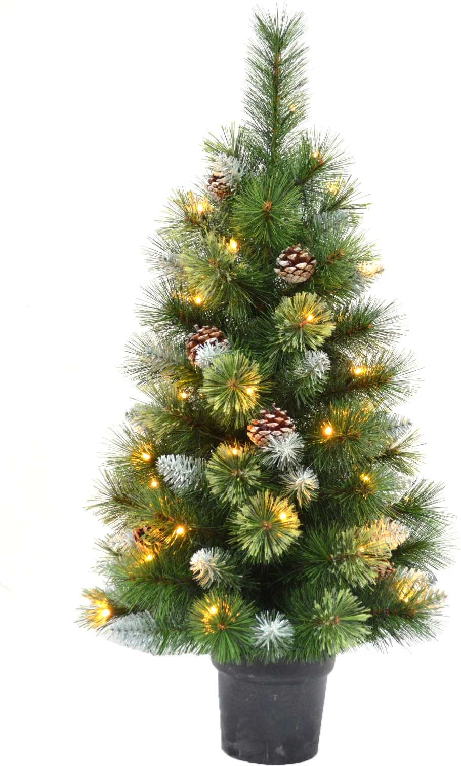 Intratuin kunstkerstboom met 40 lampjes warm wit D 48 H 90 cm
