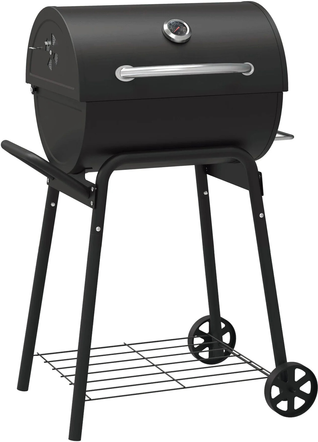 Intratuin houtskool barbecue Texas grill San Antonio II zwart 70 x 58 x 106,8 cm