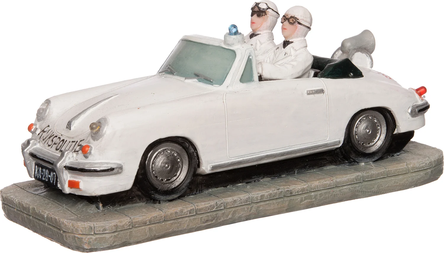 Intratuin De Brink kerstdorpminiatuur rijkspolitie porsche 14,3 x 6,5 x 6 cm