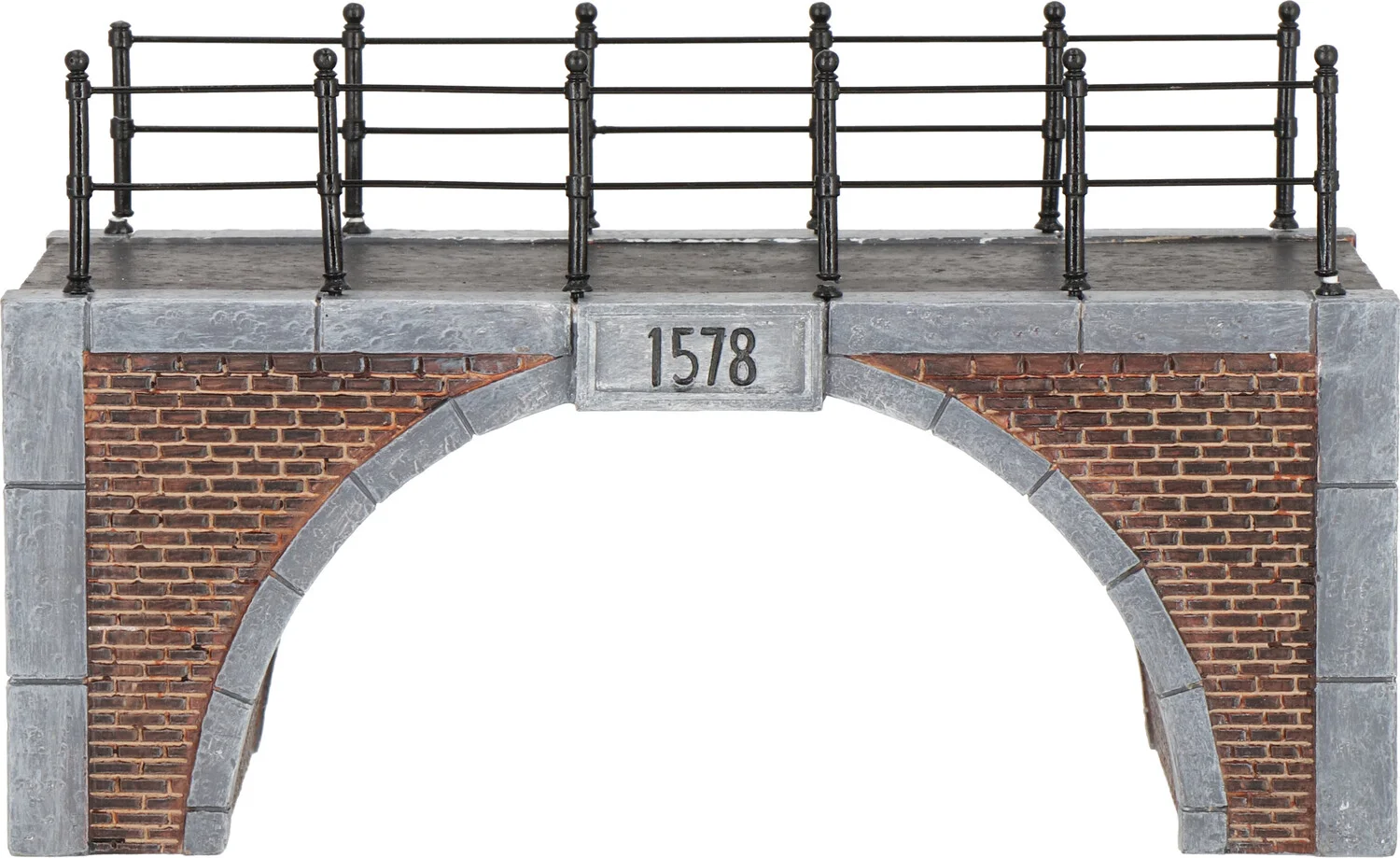 Intratuin Holland kerstdorpminiatuur grachtenbrug  20 x 11 x 12 cm grijs bruin