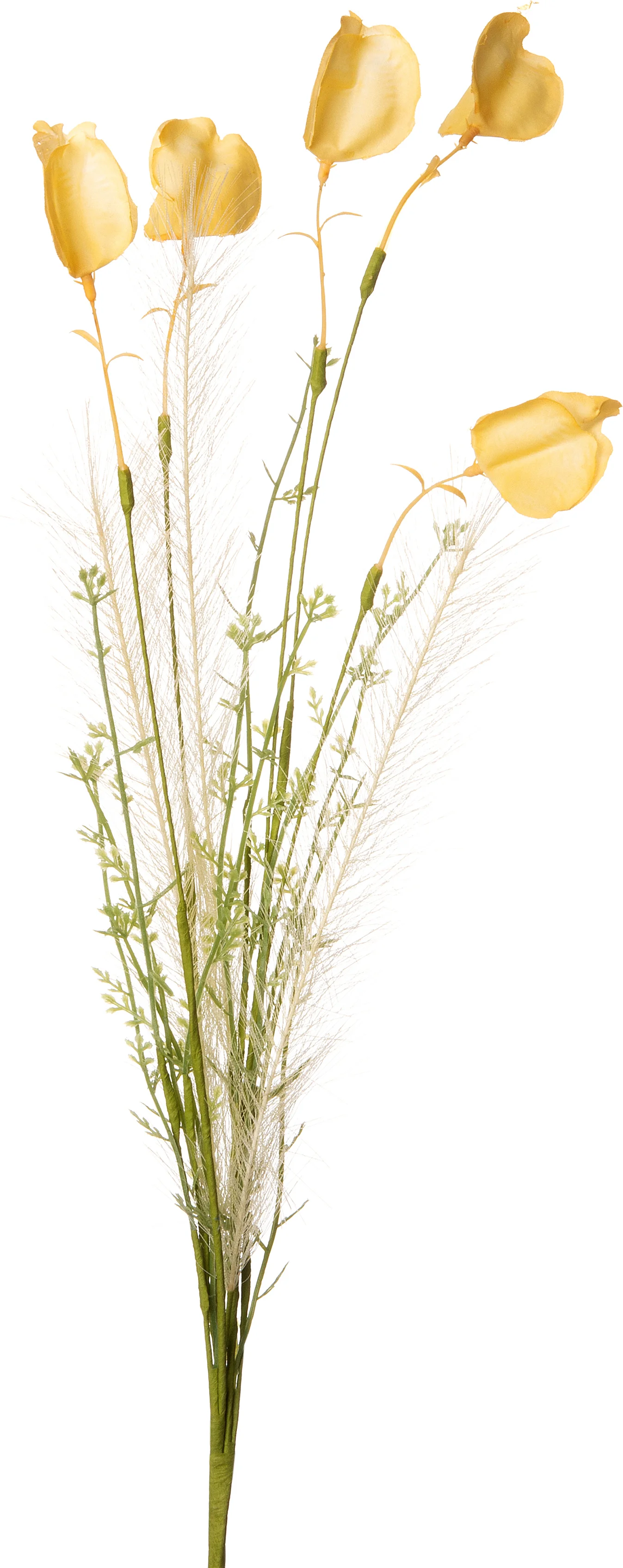 Intratuin kunstbloem Klaproos veldboeket geel 58 cm