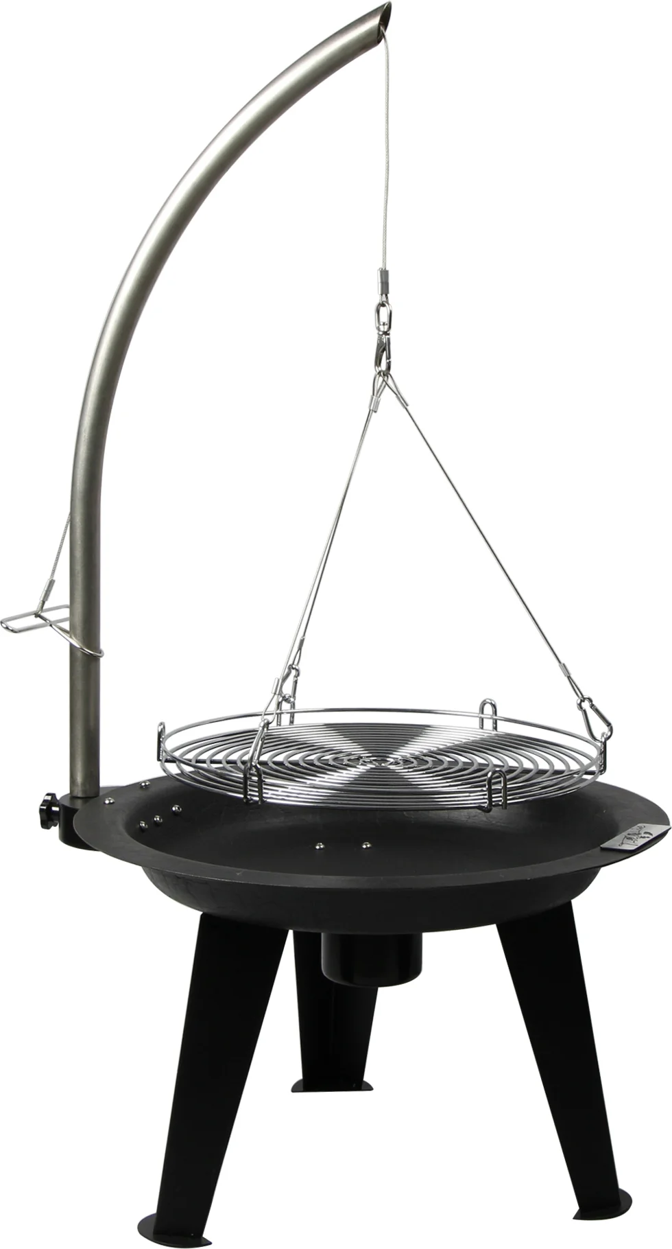 Intratuin houtskoolbarbecue hangend zwart D 70 H 136 cm