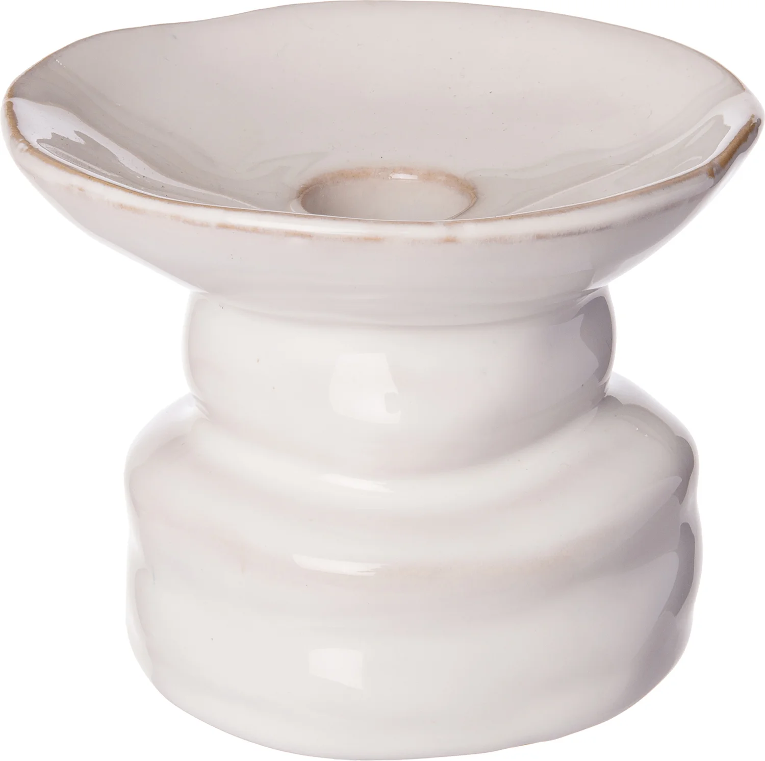 Intratuin kandelaar Fia wit D 10,5 H 8,5 cm