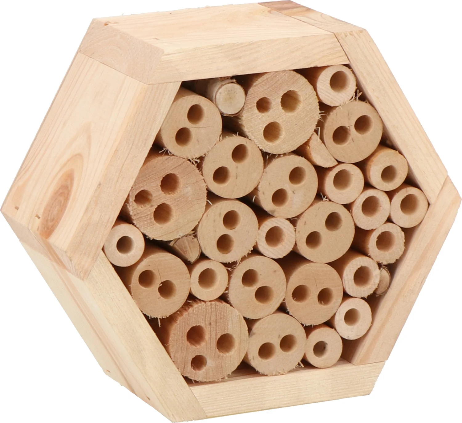Intratuin insectenhotel Hexagon hout 20 cm