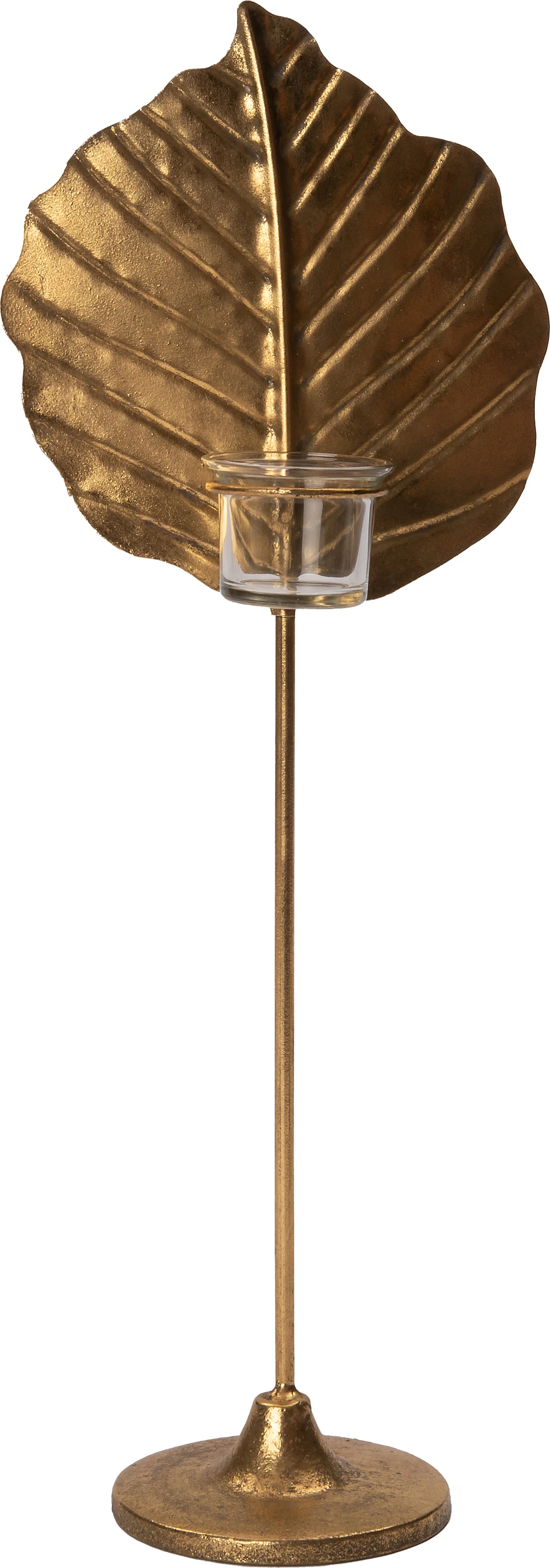 Intratuin kandelaar Blad goud 18,5 x 11,8 x 50,5 cm