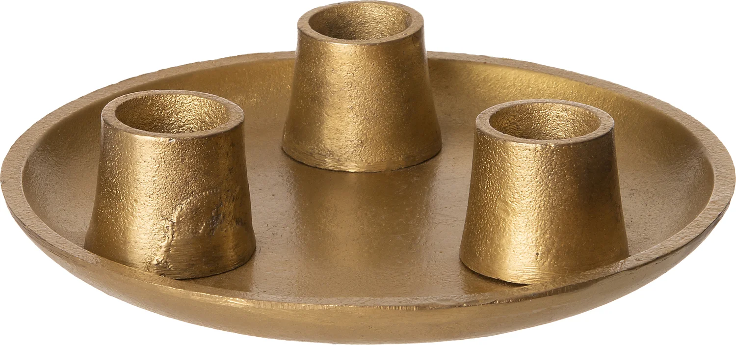 Intratuin kandelaar Koko goud D 15 H 5 cm